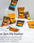 AWAKE - Caffeinated Chocolate Bites - Coffee Alternative - 50mg Caffeine - Energy Bars - Low-Calorie Snacks - Peanut Butter, Milk & Caramel Holiday Variety Pack - 50 Bites