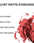Erinde Single Red Matte Eyeshadow Palette, High Pigmented Eye Shadow Powder, Long Lasting, Ultra-Blendable, Intense Color
