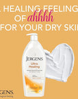 Jergens Ultra Healing Dry Skin Lotion, Hand and Body Moisturizer for Quick Absorption into Extra Dry Skin with Hydralucence Blend, Vitamins C, E and B5, White, 32oz