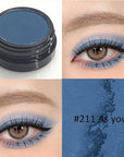 Erinde Single Dark Blue Matte Eyeshadow Palette, High Pigmented Eye Shadow Powder, Long Lasting, Ultra-Blendable, Intense Color