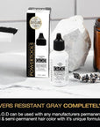 POWERTOOLS Gray Oxidizing Drops - Covers Resistant Gray Hair, Adds Depth and Shine to Any Hair Color (1 Fl Oz, Liquid, Gray, Gray)