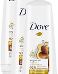 Dove Conditioner Argan Oil & Damage Repair 1 for Damaged Hair 92% Natural Origin, Paraben Free Conditioner 12 oz (Pack of 3)