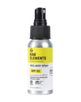 Raw Elements Face + Body Spray SPF 50 All-Natural Mineral Sunscreen - Reef Safe, Water Resistant, Broad Spectrum UVA/UVB Protection, Safe For All Ages, Travel Size 2oz