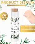 24 Pcs Mini Sunscreen Stick Bulk for Summer Wedding SPF 30 Face Sunscreen Stick Water Resistant Light Skin Tone Sun Block Stick for Thank You Gifts Adults Travel Wedding Party Supplies(Leaf Style)