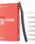 ZOMCHI Eyebrow Razor, Face Razors for Women&Men, Eyebrow Trimmer Shaper with Precision Cover,Facial Shaver with 6 Blades (Black)