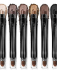 Brown Eyeshadow Stick Makeup 6PCS Set, Neutral Eyeshadow Palette Metallic Shimmer Matte Cream Eye Shadow Eyeliner Brightener Pencil Crayon - TAUPE MAUVE