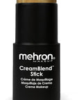 Mehron Makeup CreamBlend Stick | Face Paint, Body Paint, & Foundation Cream Makeup | Perfect for Halloween .75 oz (21 g) (Gold)