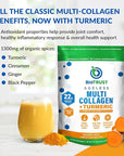 BioTrust Collagen Powder with Turmeric – 5 Types (I, II, III, V, X) – Turmeric Collagen Powder for Women & Men – Hydrolyzed Protein – Grass Fed Beef, Fish, Chicken, Eggshell Membrane (Golden Milk)