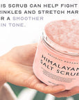 Brooklyn Botany Himalayan Salt Body Scrub - Moisturizing and Exfoliating Body, Face, Hand, Foot Scrub - Fights Stretch Marks, Fine Lines, Wrinkles - Great Gifts for Women & Men - 10 oz