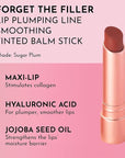 LAWLESS Forget the Filler Lip Plumping Line Smoothing Tinted Balm, Sugarplum, Pink, 0.09 Ounce