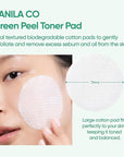 BANILA CO Clean it Zero Green Peel Toner Pad | Vegan Korean Dual Textured for Gentle Exfoliating | Green Complex and LHA to Even Skin Texture and Remove Sebum | Hypoallergenic, Alcohol-Free (70ea)