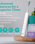 GuruNanda Lion & Lamb Kit 2.0, Electric Toothbrush with Water Flosser Combo, 4 Jet Tips, 4 Brush Heads, & IPX7 Waterproof Design for Complete Oral Care, White