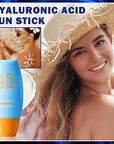 Sun Stick,Watery Sunscreen Stick for Face,Matte Long Lasting Non-Greasy SPF 35+Sunstick L