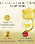 Aloderma Age-Defying Aloe Flower Essence Gel with 24K Gold Leaf, Made within 12 Hours of Harvest - Luxurious Aloe Gel with Allantoin & Hyaluronic Acid for a Shimmering, Youthful Complexion, 7oz 3-Pack
