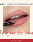 Runway Rogue Designer Liner Lip Pencil, Matte Soft Pink-Mauve Lip Liner Pencil and Lip Liner Sharpener, ‘A List’
