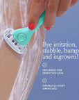 Billie Razors for Women Shave Kit – Razor + 4 x 5-Blade Razor Refills + Magnetic Holder – Minty