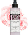 Advanced Clinicals Collagen + Rosewater Facial Mist Toner W/Charcoal & Aloe Vera. Alcohol-Free PH Balancing Formula Detoxifies & Hydrates Skin Improving Overall Skin Tone, Calming Face Mist, 8 Fl Oz