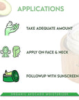 Shir-Organic Avocado Moisturizer With Combination of Vitamins A B D and E For 24 hrs Hydrating And Nourished Skin 50 ml (Pack of 2)
