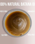 SAVION Raw Batana Oil for Hair Growth - 100% Pure Unrefined Organic Batana Oil Paste, Natural Hair Treatment for Thick Strong Strands - Honduras Sourced - Includes a Shower Cap, 4 Fl Oz, 120 ML