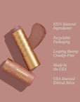 Poppy & Pout All Natural Lip Tint, Cardboard Tube, Hand-Filled, Beeswax, Vitamin E, Coconut Oil, Cruelty Free, All-Natural Shades (Charlie)