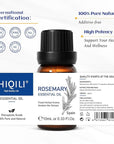 HIQILI Rosemary Oil for Hair Growth, Skin, Scalp, 100% Pure Natural, Add to Shampoo & Conditioner - 0.33 Fl Oz/10 ML