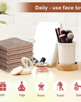 Nugilla Makeup Remover Cloth 12 x 12 Inch, Reusable Makeup Remover Towels for Washing Face, 6 Pack Washable Microfiber Face Cloth Fast Drying Washcloth, Brown