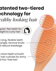 Tangle Teezer Plant-Based Ultimate Detangler Brush, Dry & Wet Hair Brush, Eliminates Knots & Reduces Breakage for All Hair Types, Orange