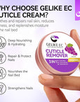 gelike ec Cuticle Care Balm for Nails: Grape Organic Cuticle Softener to Nourish Moisturize Remove Restore Strengthen Dry & Splitting Cuticles