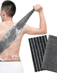 Exfoliating Shower Towel, Back and Body Exfoliator Towel, Scrub Cloth, Bath Towel, Portable Bath Towel, Travel and Quick Drying, for Women and Men (2pcs-B)