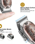 RESUXI Hair Clippers for Men with Barber Trimmer Set,Professional Haircut Clippers for Hair Cutting Grooming Kit,Cordless Beard Trimmer Hair Cutter Barber Accessories USB Rechargeable