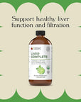 Liver Complete 16oz - Organic Liquid Liver Cleanse & Detox Supplement for High Enzymes, Fatty Liver, & Liver Support