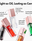 Blanc Essential Lip Oil - 50HR Moisturizing, Hydrating & Color Changing Korean Tinted Lip Oil Gloss Makeup with 6 Plant Extracts - Lightweight, Non-Sticky Finish 0.15 fl oz (#04 Green Apple)