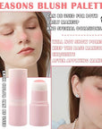 Matte Contour Blush Stick for Cheeks and Face - Buildable Shimmer Facial Blusher Shades - Blendable Cosmetic Makeup 03