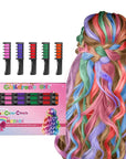 New Hair Chalk Comb Temporary Hair Color Dye for Girls Kids, Washable Hair Chalk for Girls Age 4 5 6 7 8 9 10-12 Birthday Christmas New Year Cosplay Hair DIY Party
