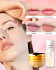 2Pcs Bee Lip Balm Honey Pot Exfoliator