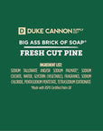 Duke Cannon Supply Co. Big Brick of Soap Bar for Men Fresh Cut Pine (Split Pine Scent) Multi-Pack - Superior Grade, Extra Large, Masculine Scents, All Skin Types, Paraben-Free, 10 oz (3 Pack)