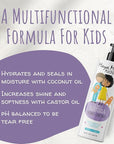 2 in 1 Natural Kids Shampoo and Conditioner, Tear Free | For Toddlers with Curly Hair | For All Kids Hair Types | Coconut & Lime Twist, Made in the USA, 32 Fl Oz