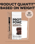 Clean Simple Eats Whey Protein Powder, Chocolate Brownie Batter Flavor Naturally Sweetened, 100% Grass Fed Protein Powder with Digestive Enzymes & No Artificial Ingredients, Gluten Free, 30 Servings