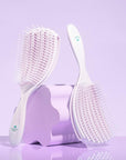 Nature Spell FlexiFlow Detangling Hair Brush, Flexible Strands for Gentle Brushing, Eliminates Knots & Reduces Breakage, Suitable for All Hair Types, Purple