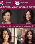 Smart Beauty Plum Hair Dye Permanent with Plex Anti-breakage Technology, Cream Form, Vegan, PPD Free, For Light to Mid-dark Brown Hair
