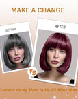 Red Hair Dye Shampoo, Instant Hair Color Shampoo, Natural Red Hair Dye, Covers Gray in Minutes, Long Lasting Burgundy Hair Dye, Champu Para Canas, 16.90 Fl Oz