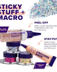 UNICORN SNOT Macro Face & Body Glitter | Cosmetic Grade Large-Particle Loose Glitter | Holiday Stocking Stuffer & Christmas Makeup | Safe for Face, Easy Application & Removal - Silver (Lunar)