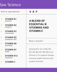 Vitamin B Complex Capsules - B Vitamins: B1 B2 B3 B5 B6 B7 B9 B12, Biotin, Folic Acid, Vitamin C for Energy & Immune Support Supplement, Super B-Complex for Women & Men's Nervous System, 60 Capsules