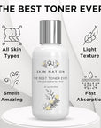 Refreshing Toner for Face with Rose Water and Organic Aloe for True Moisturization, Gentle Pore Cleaner & Pore Minimizer for Face, Hydrating Toner, Cruelty Free, Paraben Free, Skincare 4.0 Fl Oz