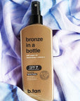 b.tan SPF 7 Sun Tanning Lotion Spray | Bronze In a Bottle - Best Tan Intensifier, Browning Outdoor Bronzing Accelerator, Packed with Argan Oil, Electrolytes, & Vitamin C, Austrailian Brand, 8.45 Fl Oz
