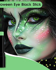 BAD COLOR Light Green Eye Black, Lime Green Face Body Paint for Sports St. Patrick's Day Camouflage Hunting Hulk, Washable Painting Sticks for Halloween Costume SFX Cosplay Witch Grinch Makeup