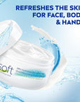 Nivea Soft Refreshingly Moisturizing Face, Body and Hand Cream, 3 Pack of 6.8 Oz Jars