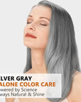 Silver Gray Hair Dye Shampoo 3 in 1 for Men & Women, Silver Hair Dye, Natural Hair Dye for Salon Home Use, Shampoo Para Canas 16.9 Fl Oz (Silver Gray)