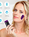 Go Ho Dark Purple Face Body Paint Stick,Easily Washable Formula Purple Face Paint Stick,Non-toxic Cream Purple Body Paint for Adults Children Halloween Mermaid Ursula Costume Cosplay SFX Makeup