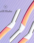 Billie - Dermaplane Refill Blades - Stainless Steel Blades with Safety Micro-guards - Nickel-free - Gently Exfoliates Skin - 3 count